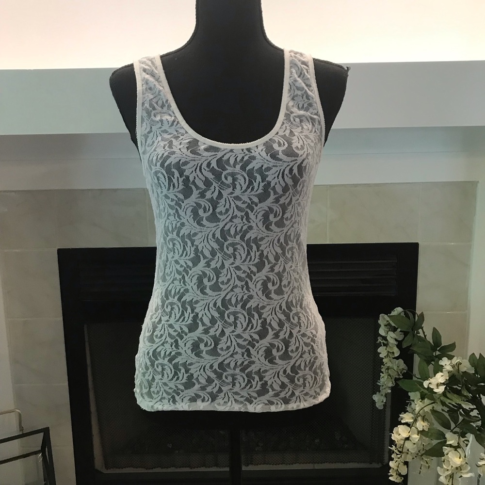 Calvin Klein Sheer Lace Small Top